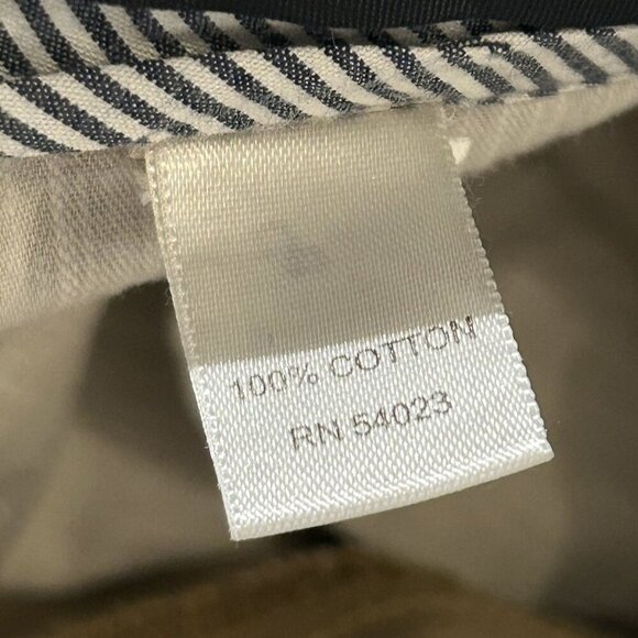 Banana Republic Flat Front Pants 33/34 Cotton Dawson Chino Khaki Front Straight - Picture 9 of 10